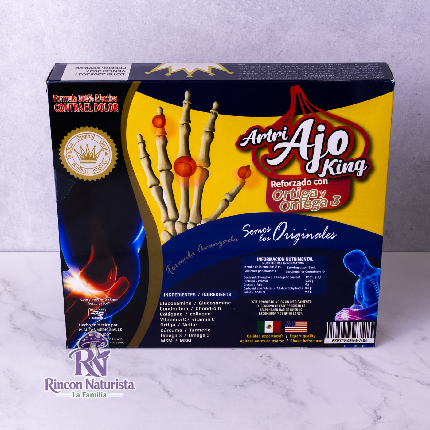 Artri Ajo King con Ortiga y Omega 3
