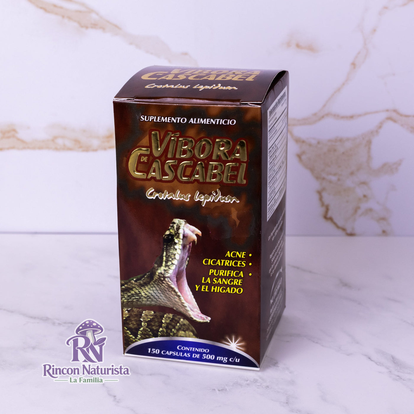 Víbora Cascabel – Extracto Natural (150 cápsulas)