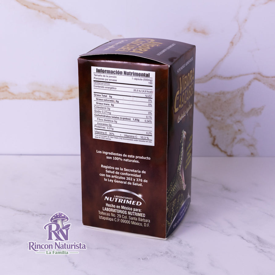 Víbora Cascabel – Extracto Natural (150 cápsulas)