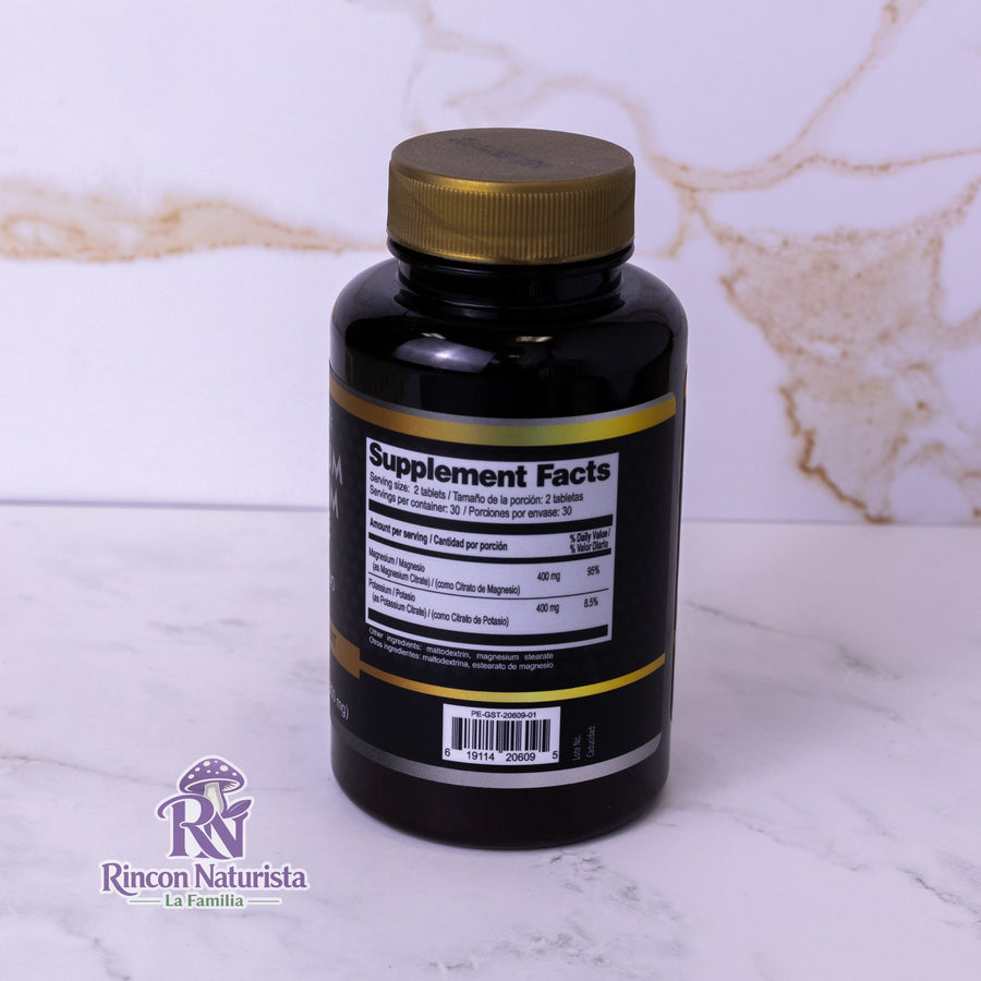 Magnesio y Potasio Citrato – 60 tabletas