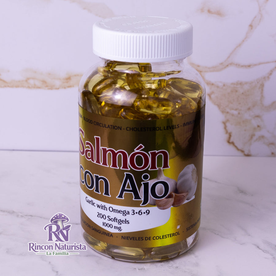 Salmón con Ajo – Corazón (200 softgels)