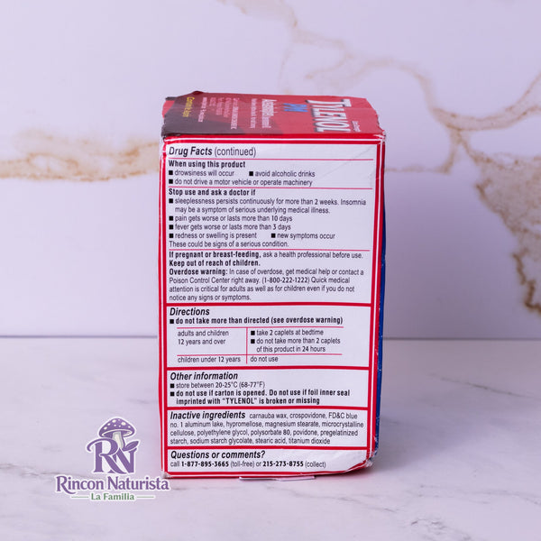 Tylenol PM – Dolor y Sueño (100 capletas)